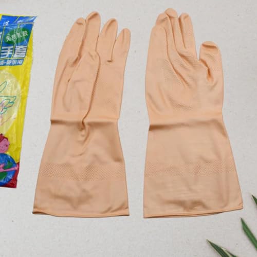 Image of ROHC Dishwashing Hand Gloves Non Scratch Wire, Waterproof Home Kitchen Utensils Cleaning Gloves for Washing Dish Easy Rinsing, Reusable Cleans Dishes Pots, Pans, Sinks (PEACH)