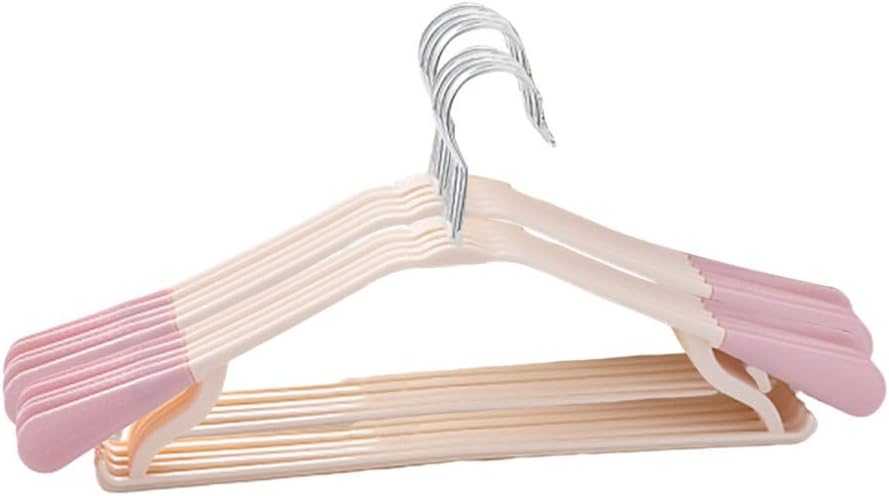 Zerodeko 10pcs Non- Plastic Hangers for Clothes Drying Trackless Design Ergonomic Shape and Strong Build for Home Use for Coats and Trousers