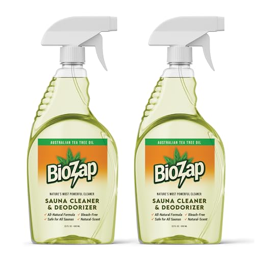 RadonSeal Tea Tree Oil Sauna Cleaner & Deodorizer - BioZap Spray Cleaner & Deodorizer for Traditional, Infrared, Barrel & Steam Saunas