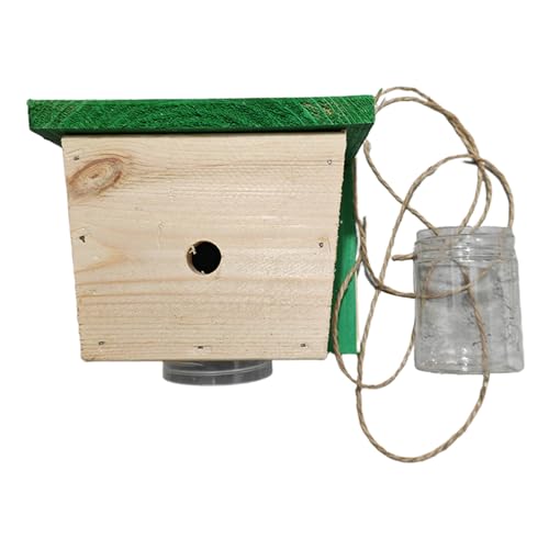 Trampa para abejas carpinteros | Madera Reutilizable con Cierre Seguro, Trampa para Avispas y Captura de Abejas para el Exterior - para Patio, Porche, Patio, Patio, Terraza, Jardín, Árbol,