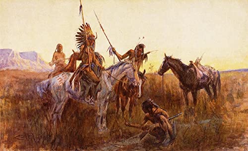 Pintura lienzo Charles Marion Russell de gran nitidez y resistencia para decorar salones
