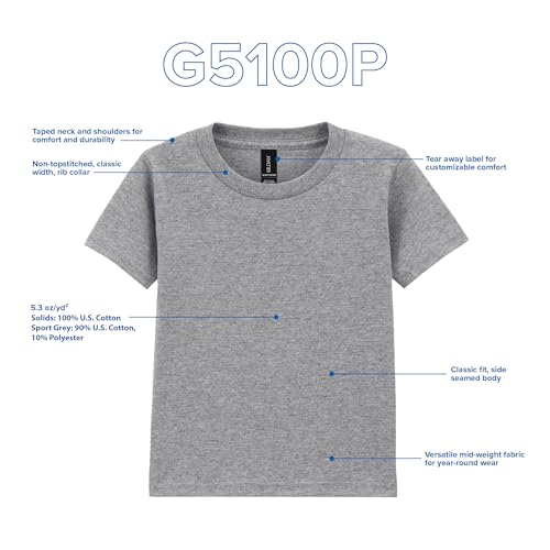 Gildan Kids' Toddler T-Shirt, 2-Pack4