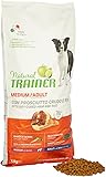 Natural Trainer Medium Hundefutter für Erwachsene mit rohen Schinken - 12 kg