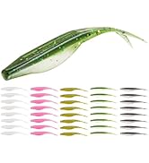 Probite Forked Tail Soft Baits- Realistic Jerk Bait & Fluke Action Soft Lures for Bass, Trout & C...