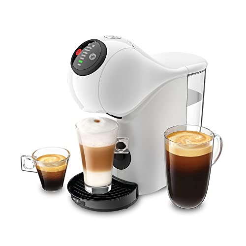 Krups Nescafé Dolce Gusto Machine à café, Cafetière capsules, Fonction XL, Intuitive, Boissons froides ou chaudes, Mode éco, Témoin de détartrage, Genio S Blanc KP240110