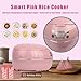 Pink Rice Cooker, Smart Rice Cooker 8 Cup With Delay Preset Timer And Auto Thermostat, Gifts Keep Warm For Brown Rice, Yogurt, Cake, Tomato Soup