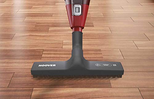 Hoover Diva Evo Dve01Bl011 Elektrische bezem zonder zak met draad, 750 W, geïntegreerde accessoires, bereik 10 m, all-in-one, gemakkelijk te legen, cycloon, Epa-filter, Venusrood - Image 4