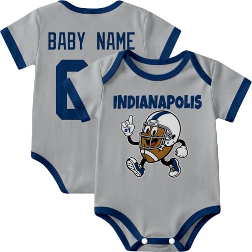 Image of KREDE Baby Clothes Custom Short Sleeves for Baby Boy Gifts | Custom Bodysuit with Number Name Gifts for Baby