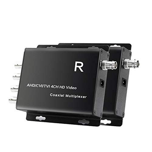 Timagebreze AHD/CVI/TVI Multiplexor CuáDruple Coaxial de Alta DefinicióN Superponedor Coaxial Plug y...