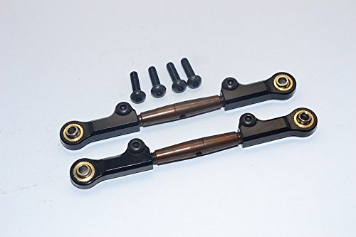 HPI Bullet Nitro 3.0 Upgrade Parts Spring Steel Rear Adjustable Tie Rod With Aluminum Ends (4mm Anti Cross-Thread, To Extend 78mm-85mm) - 1Pr Set Black