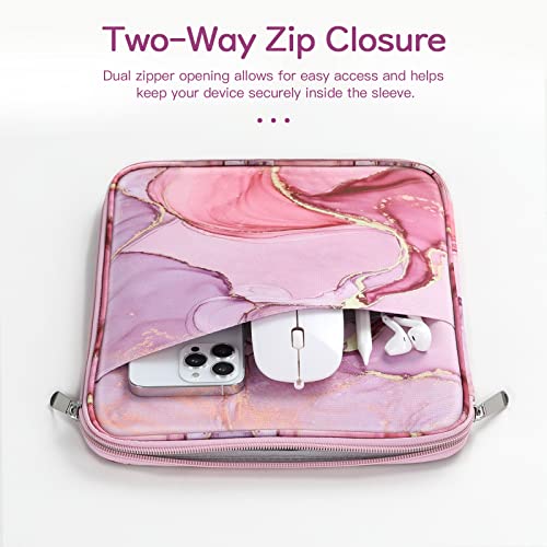 Image of Dadanism 9-11 Inch Tablet Sleeve Bag Carrying Case for iPad 9 /8 /7th Gen 10.2, iPad Air 11 inch 2024, iPad Pro 11 M4 M2 2024, iPad Air 5 /4 10.9, iPad 10th Gen 10.9, Galaxy Tab A9+ /S9 FE /A8, Cloudy Pink
