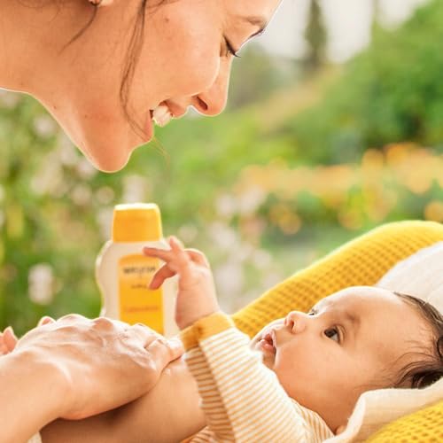 Image of Weleda Baby Calendula Comforting Body Lotion, Plant Rich Moisturizer with Calendula, Chamomile, Sweet Almond and Sesame Oils, 6.8 Fl Oz