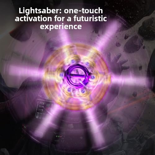 Image of Double Sided Spinning Anime Katana Light RGB and soud FX Spin Sword Double-Edged Lightsaber Toy with 7-Color LED Lights & Sound, Role-Play for Kids Gift for Adult Boys Men Kids Children