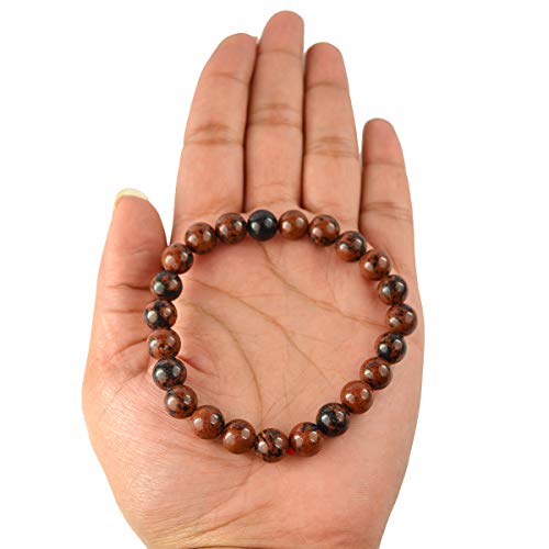 Image of Reiki Crystal Products Natural Crystal Stone Bracelet 8 mm Round Beads for Men & Women | Gemstone Jewellery Bracelet | Reiki Charged | Multiple Stone Variants Available
