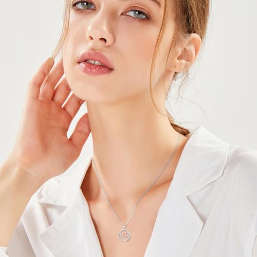 ROMANTICWORK Vater Tochter Kette 925 Sterling Silber Vater Tochter Geschenk Papa Tochters Geschenk Tochters Halskette Schmuck von Papa für Damen Weihnachten