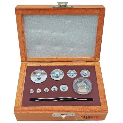 Labsurge Analytical Weight Box - 1mg to 100gm - Brass Chrome Finish Weights - Highly Accurate-image-16