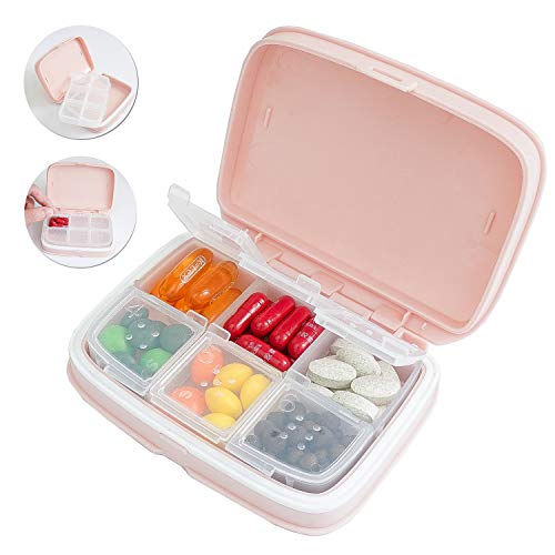 SYOSIN Travel Pill Organizer, Portable Pill Box and Organizer Daily Pill Case, Medicine