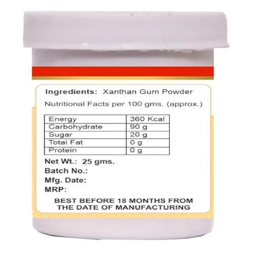 Image of foodfrillz Xanthan Gum Powder | Gluten Free Baking additive,thickening agent (50 g)