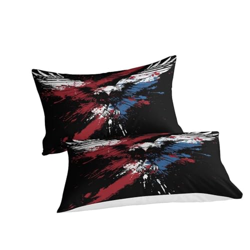 Housse de couette imprimé 3d aigle ensemble de literie single microfibre - 3