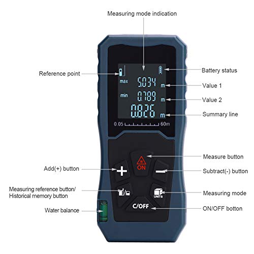 Télémètre laser avec mode Pythagore pour calcul de distance zone et volume - 3