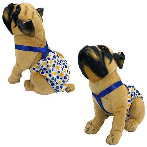 Couche pour chien femelle qui ne glisse pas grâce aux bretelles intégrées - 4