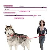 TSPRO Freihandleine Hund für Mittel bis Große Hunde, Verstellbar und Dauerhaft, mit Weichem Gepolstertem Griff und Metallschnalle (Militärgrün)