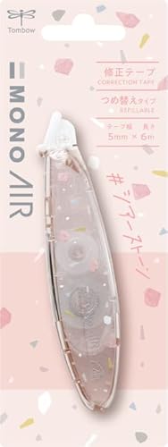 トンボ 鉛筆 [限定] 修正テープ モノエアー ペンタイプ シアーストーン柄 5ｍｍ×6m CT-PAX5C (ピンクベージュ)