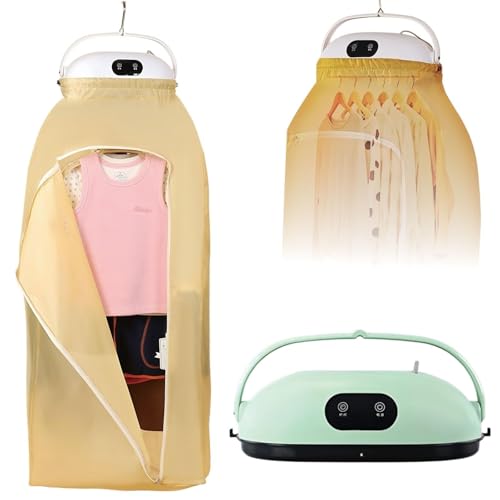 Folding Automatic Ironing Machine with Steam Function, Portable Clothes Dryer for Apartments, Fast Drying, System with Vertical(Green)