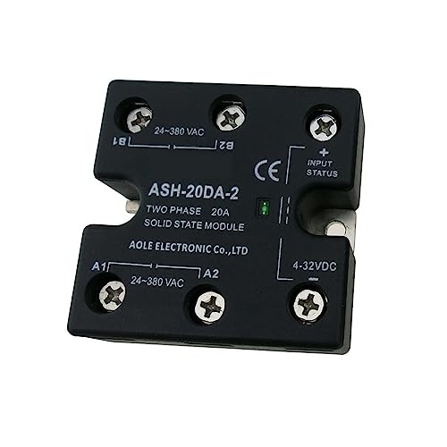 Relé de estado sólido bifásico ASH-20DA-2F 10A 40A control de temperatura CA