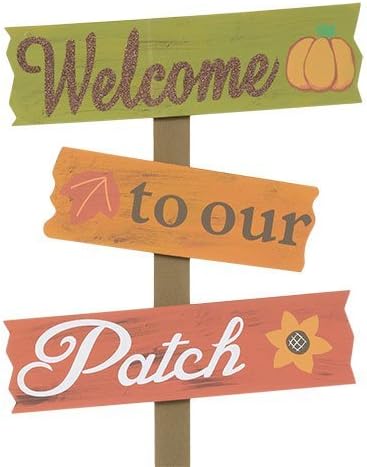 Fall Harvest Yard Signs, 24" (Welcome to Our Patch)