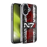 Head Case Designs Officially Licensed EA Bioware Mass Effect N7 Logo Distressed Graphics Gel Case [Military Grade Protection] Compatible with Apple iPhone 17