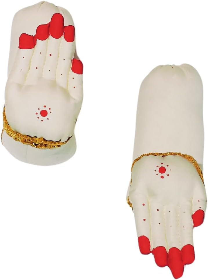 God Hands - Lord Vara Lakshmi Idol Hands - for Varalakshmi Pooja - Varalakshmi Idol Decoration (Fabric), Multicolour, 10x10 cm