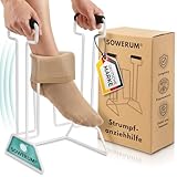 Premium Strumpfanziehhilfe für Stützstrümpfe - Anziehhilfe für Kompressionsstrümpfe mit offener Spitze - auch nach Hüftoperation geeignet - Sockenanziehhilfe für Senioren Sockenanzieher
