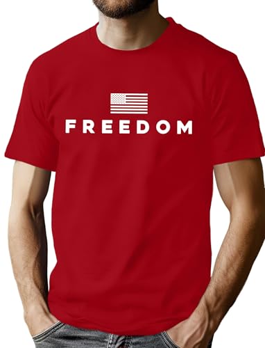 Image of Ithalt Men's American Flag Shirt 4th of July T-Shirt USA Patriotic Tee Shirt Independence Day Top