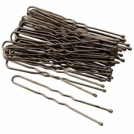 GOOD STUFF Forcine in metallo per capelli. 60 pezzi di fermagli da 6 cm per acconciature capelli. (Marrone)