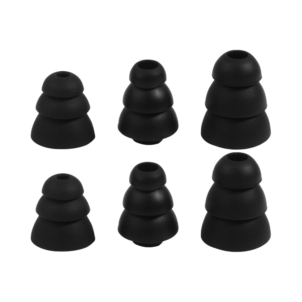 Elnwnnkc Replacement Triple Flange Ear Tips Earbuds Silicone Pad for In Ear Headphones In-Ear Hole