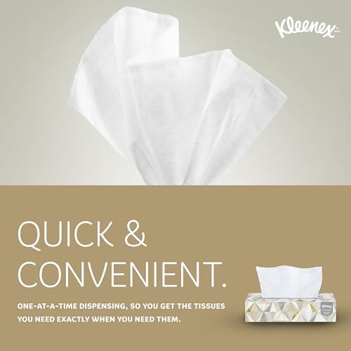 Kleenex® Professional Facial Tissue for Business (21606), Flat Tissue Boxes, 48 Boxes/Case, 125 Tissues/Box, 6,000 Tissues/Case