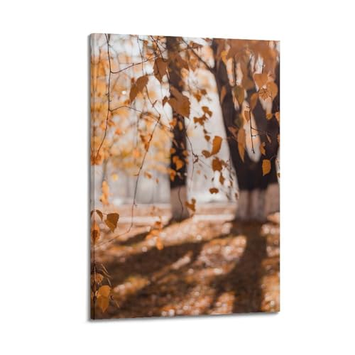 Art mural sur toile JIDUHON : poster d'automne esthétique haut de gamme avec cadre 40x60 cm