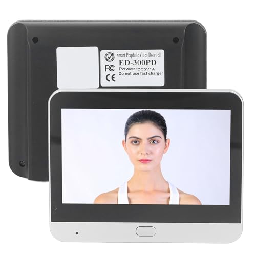 Videocamera Spioncino Wireless 1080P Citofono con Visione Notturna da 120 Gradi Visualizzatore Digitale della Porta con Monitor a Colori da 4,3 Pollici, Connessione WiFi,