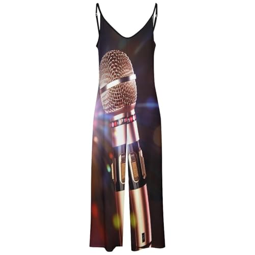 Combinaison femme avec microphone de karaoké ample et ajustable