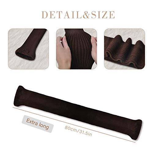 Image of Thigh Highs Leg Warmers for Women Over Knee High Crochet Extra Long Socks