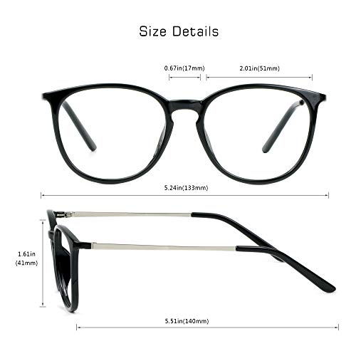 Image of VisionGlobal Blue Light Blocking Glasses for Women Men, Computer Reading, TV Glasses, Stylish Oval /Square Frame
