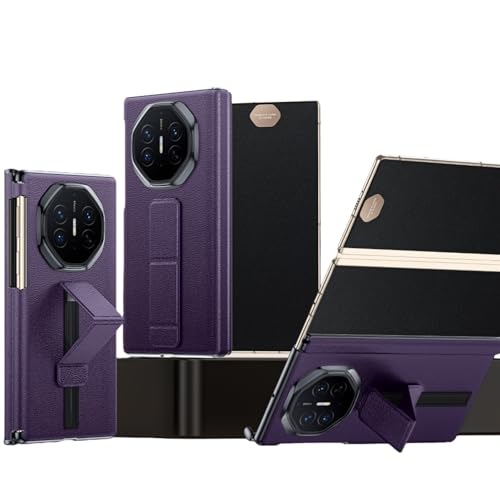 Huawei Mate XTs/XT�p�v���~�A�����U�[�P�[�X �g���t�H�[���h�X�N���[�� - ���X�g�X�g���b�v�ƃX�^���h�@�\�t�� ���鎿���̕ی�J�o�[�A�X�}�[�g�t�H���P�[�X (�p�[�v��)