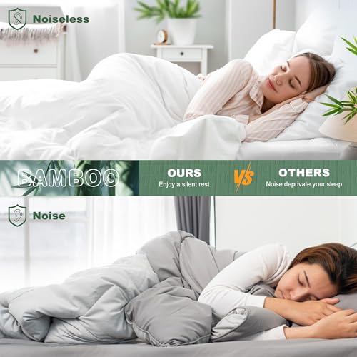 GRT Twin Waterproof Mattress Protector, Rayon Made from Bamboo Mattress Cover, Breathable Cooling Soft Mattress Protector, Machine Washable Mattress Pad with 8''- 26'' Deep Pocket
