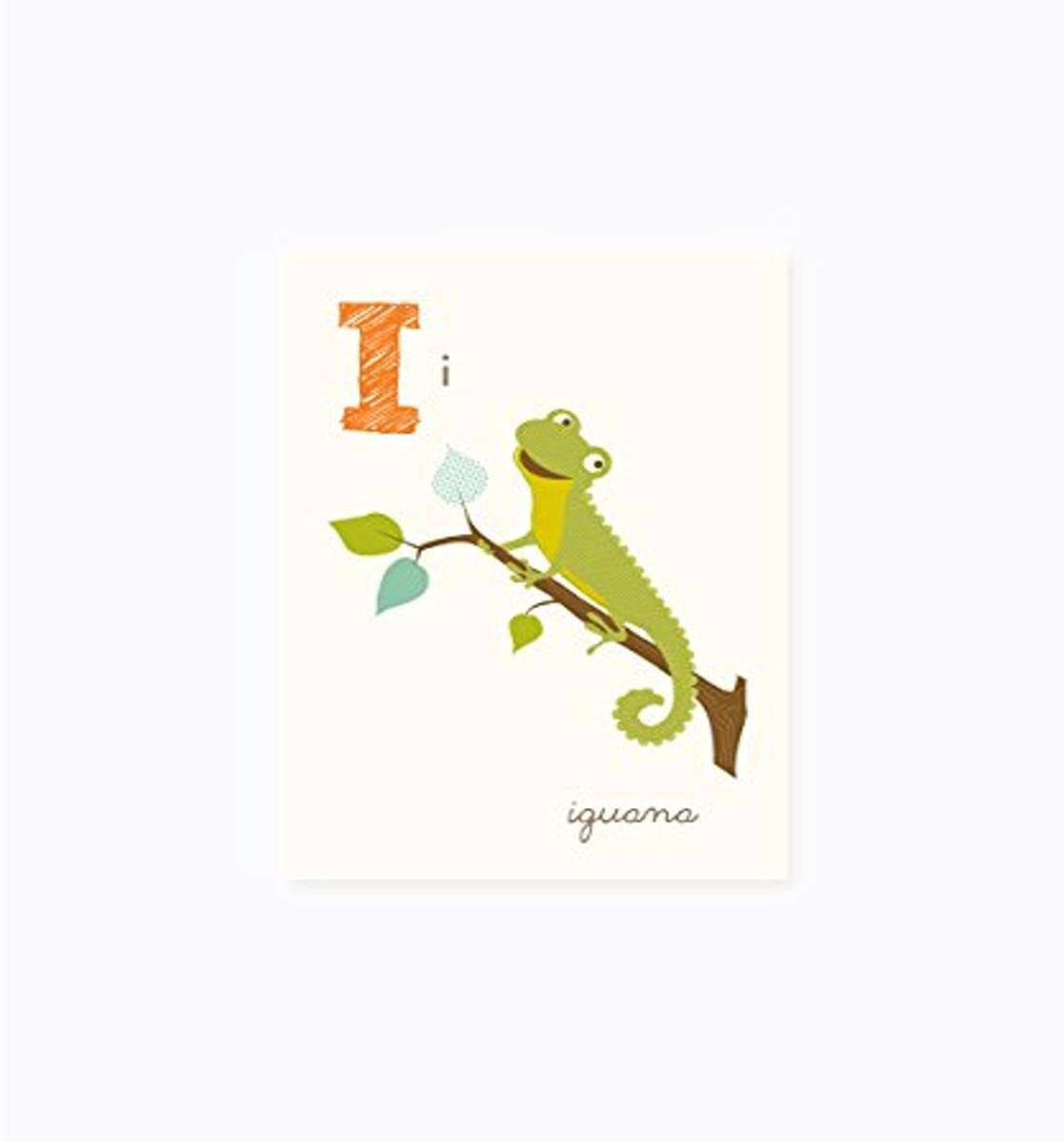 Sea Urchin Studio - I is for Iguana - ABC Alphabet Wall Art for Kids