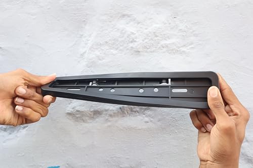 Image of IND Number Plate Frame For Universal Bikes | Bike Type | Cover | HSRP Number Plate | Standard Size | Front & Rear Frame | Black Color (1-Free Random 6 inch Keychain)
