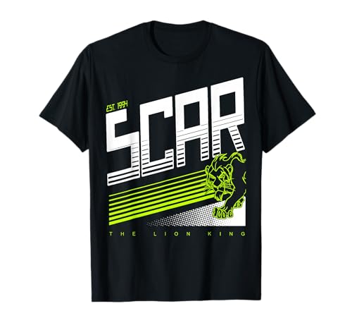 T-shirt Disney The Lion King Scar en maille de coton premium au design épuré