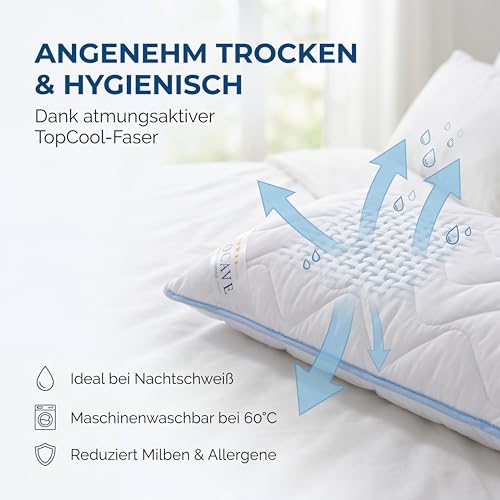 PROCAVE Seitenschläferkissen Top Cool - Kissen lang - atmungsaktives Schlafkissen - Kissen für...