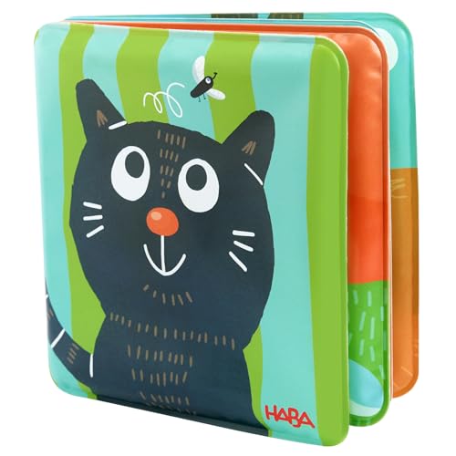 HABA Badebuch Tierfreunde – Wasserspaß für Kinder ab 6 Monaten mit farbenfroher Klapperfunktion – Badespaß für Wanne & Pool – 2012341001