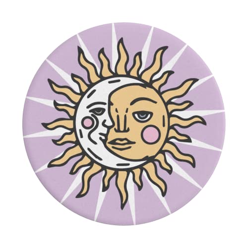 Image of PopSockets Phone Grip with Expanding Kickstand, Moon & Sun - Celestial